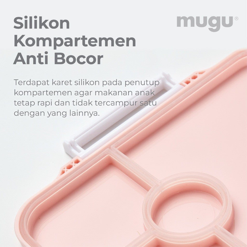 Mugu Hearts Mate Tritan Bento Box | Tempat Makan Anak | Lunch Box | Kotak Bekal