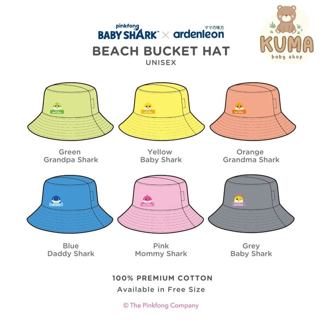 Ardenleon Topi Anak Pinkfong Baby Shark Bucket Hat