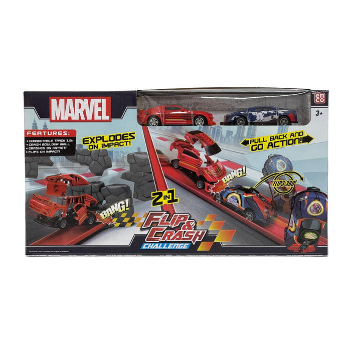 Mainan Mobil-mobilan Emco Marvel Flip & Crash Challenge