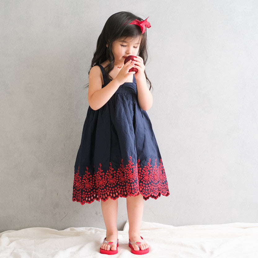 Zuma Baby x Disney Princess Snow White Red, Sandal Jepit Bayi Karet Tali Belakang, Merah Biru