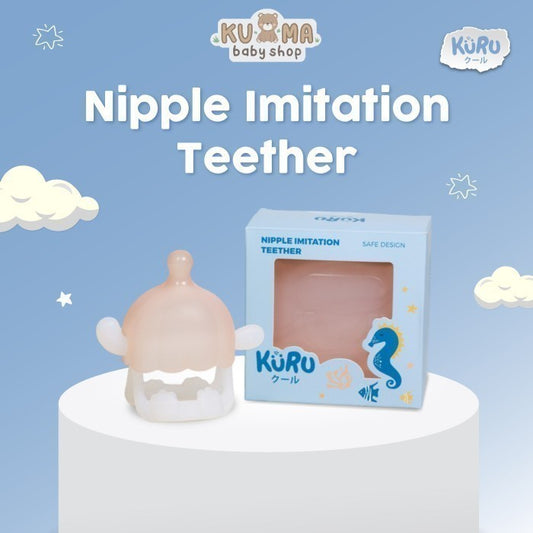 Kuru ST2 Baby Nipple Imitation Silicone Teether | Gigitan Gelang Bayi