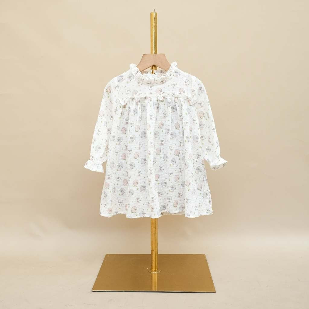 Harlow Kids - Layla Dress/ Dress Anak Perempuan/ Dress Lengan panjang/ Dress Anak Korea