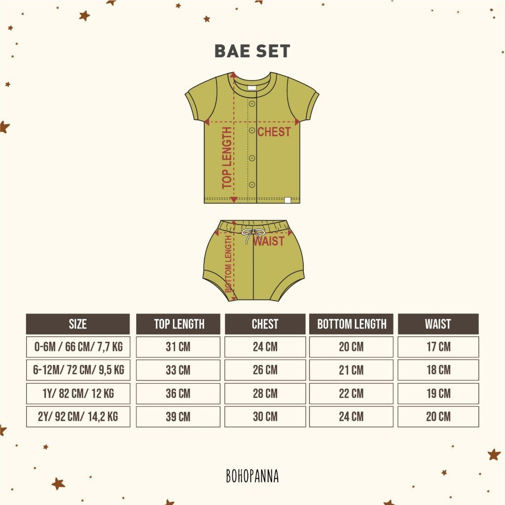 Bohopanna - Bae Set - Setelan Bayi 0m - 2y Unisex BP2307