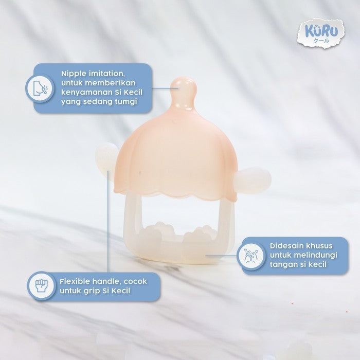 Kuru ST2 Baby Nipple Imitation Silicone Teether | Gigitan Gelang Bayi