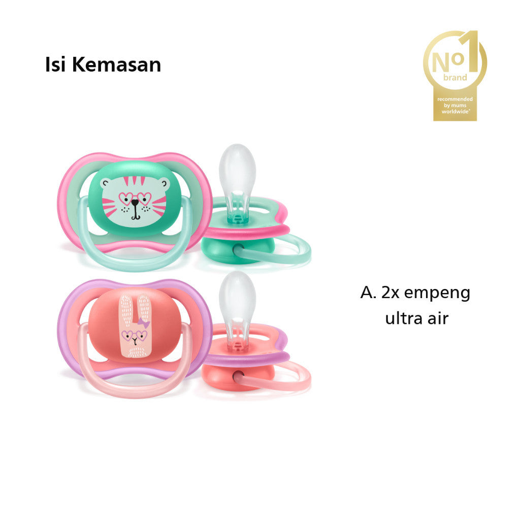 Philips Avent Soother Ultra Air 18m+ SCF349/13 SCF349/10 Pacifer Empeng Dot Bayi