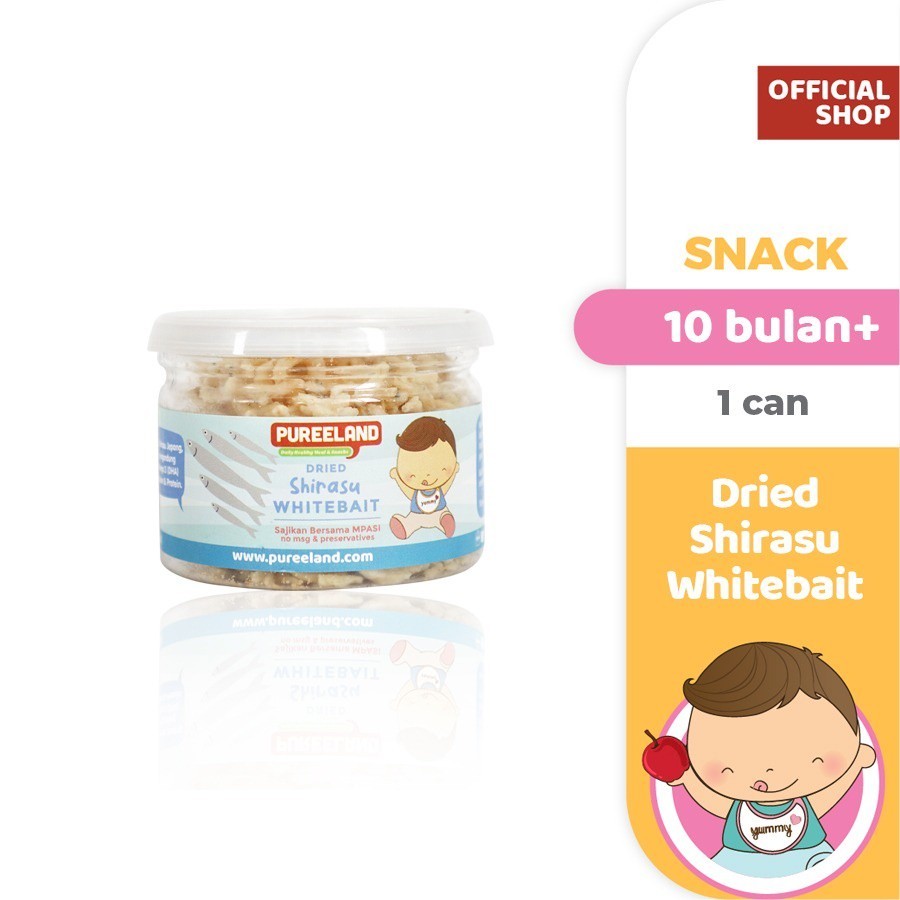 Pureeland Dried Shirasu Whitebait / Ikan Teri Shirasu Jepang Kering / MPASI Bayi