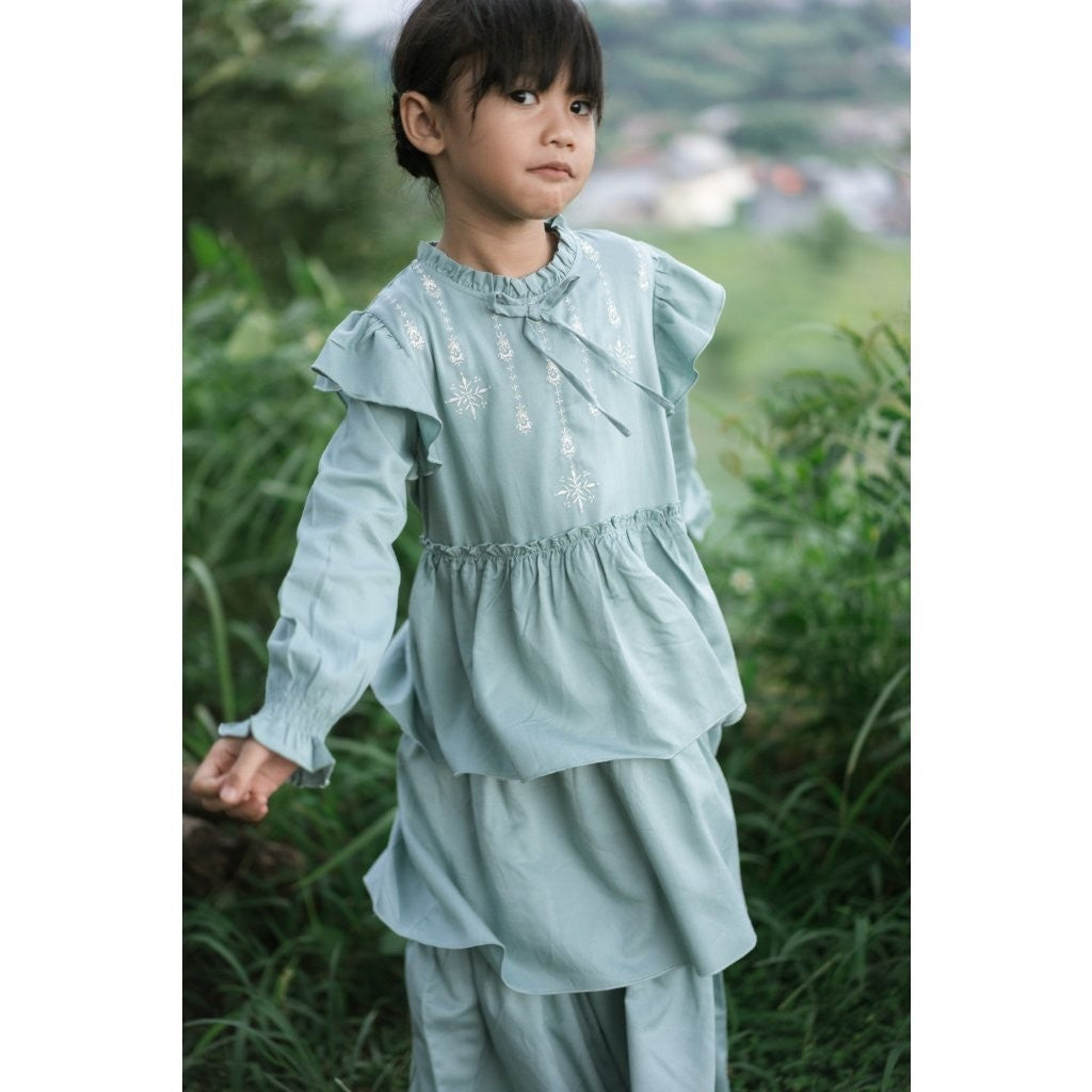 BOHOPANNA - RAYA COLLECTION - ZAHRA DRESS - Dress Muslim Anak - Baju Muslim Anak Perempuan - Dress Anak Perempuan
