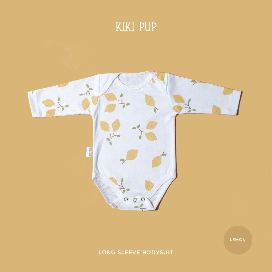 KIKI PUP - Long Sleeve Bodysuit  (Tropical Fruits) - Jumper/Onesies/Baju terusan bayi polos