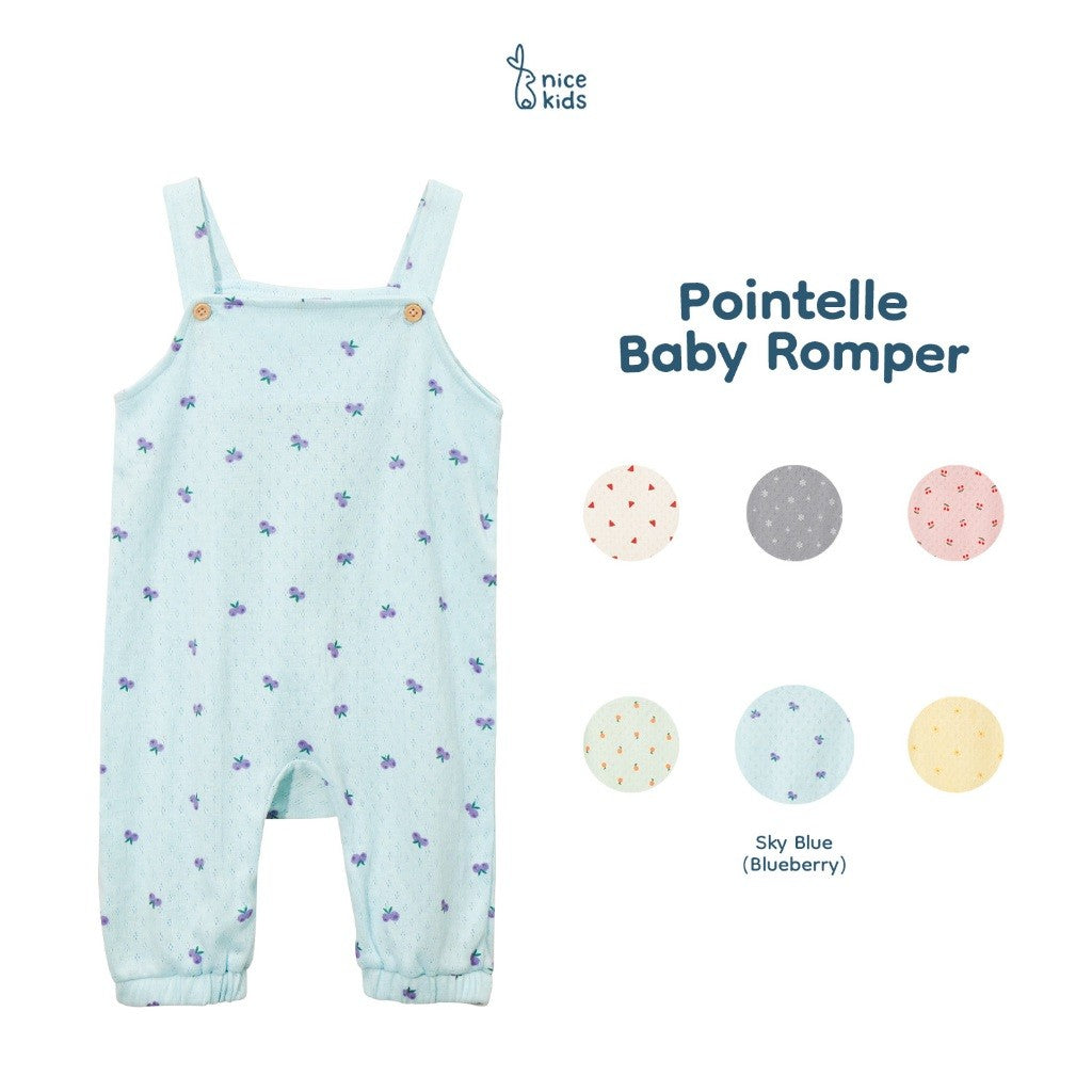 Nice Kids - Pointelle Baby Romper (Jumper Bayi New Born Unisex 0-12 Bulan)
