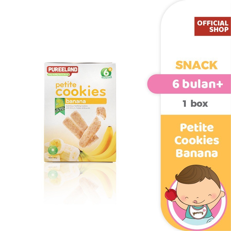 Pureeland Baby Cookies 6 Bulan / MPASI Bayi Organik / Makanan Bayi / Snack Bayi / Biskuit Bayi