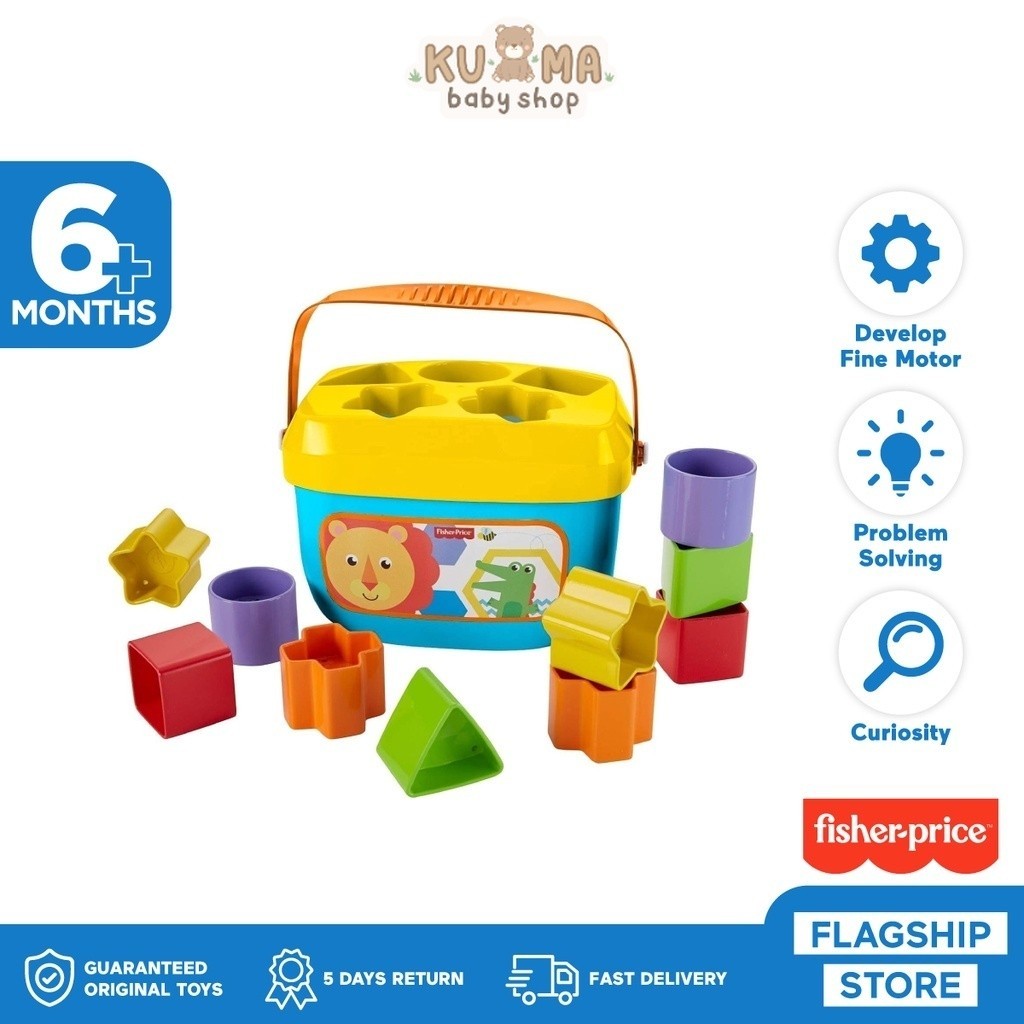 FFC84 Fisher Price Infant Baby's First Blocks (Mainan Edukasi Bayi)