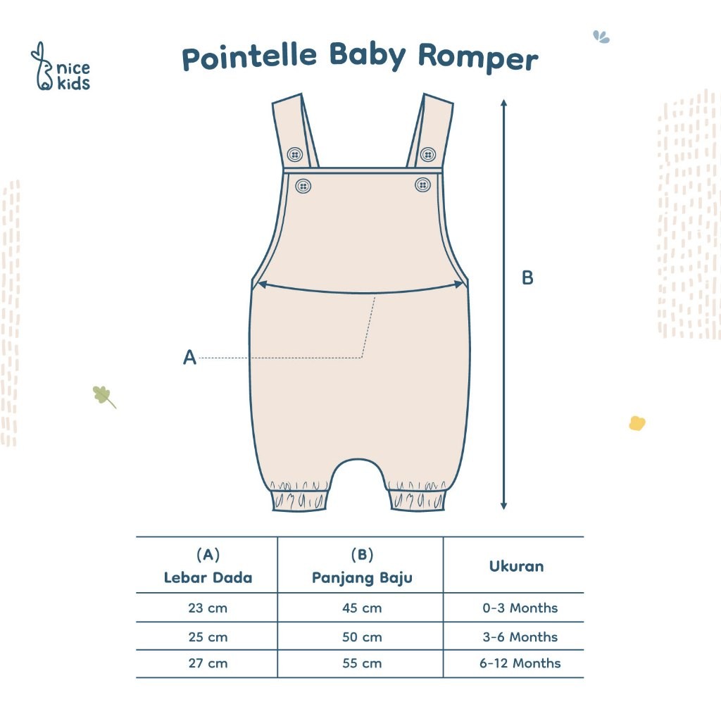 Nice Kids - Pointelle Baby Romper (Jumper Bayi New Born Unisex 0-12 Bulan)