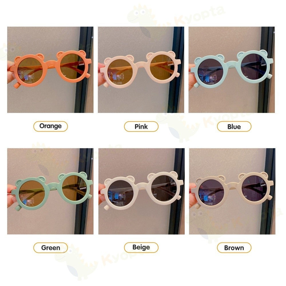 Kyopta Kacamata anak bentuk telinga beruang Kacamata hitam anak import kids sunglasses