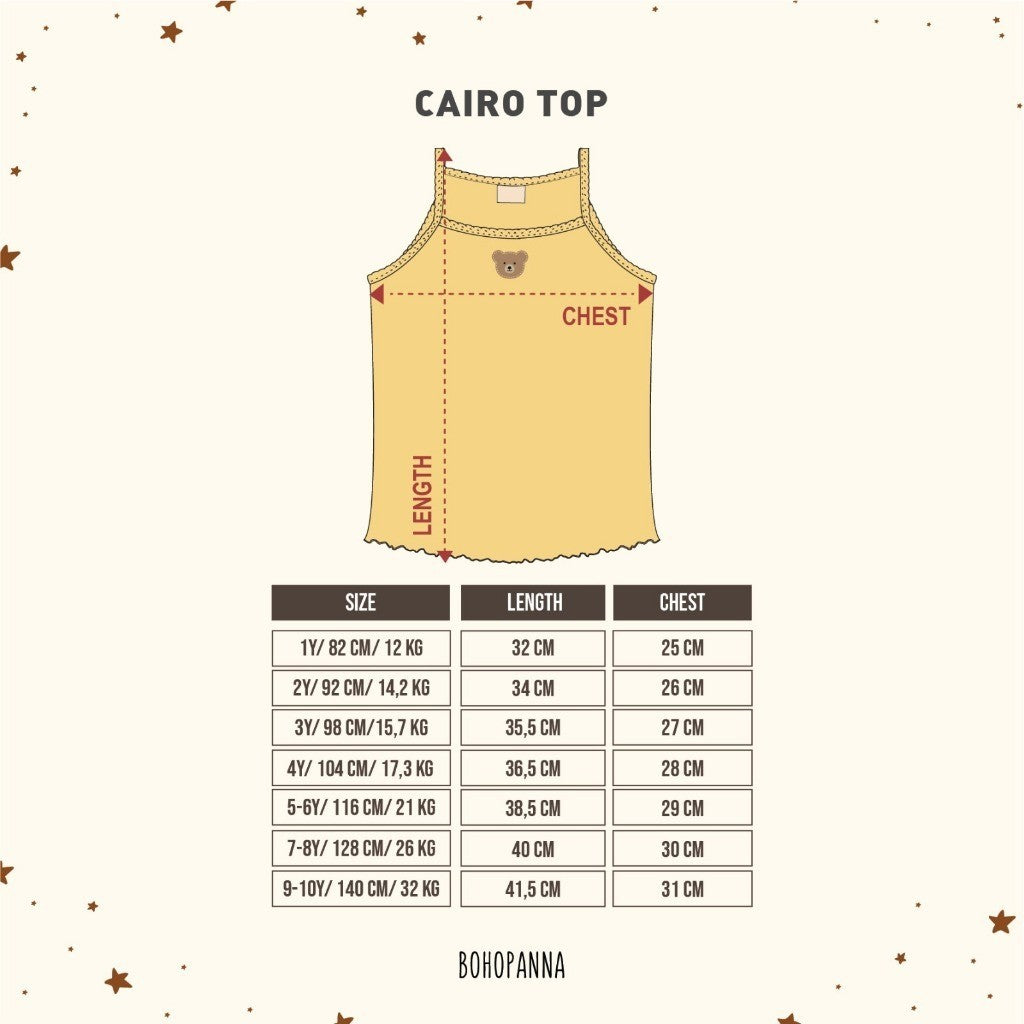 BOHOPANNA - CAIRO TOP - Atasan Anak Perempuan