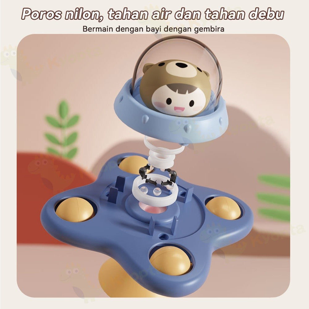 Kyopta Mainan fidget spinner anak pop it Spinner putar Mainan genggam sensor motorik bayi
