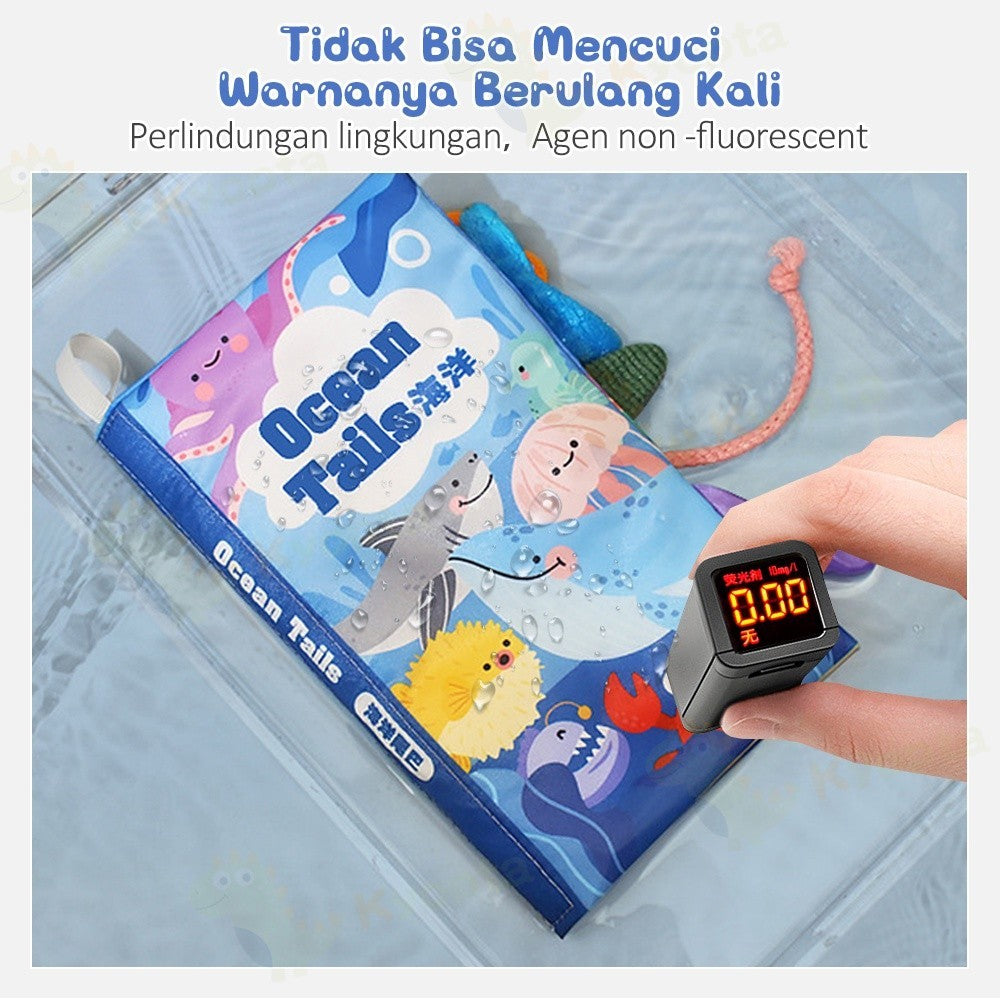 Kyopta Buku bantal bayi 3d Mainan bayi softbook Buku kain bayi Cloth book