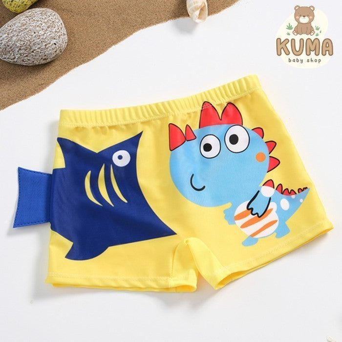 Hello Sun Baju Celana Renang Anak Laki Swim Wear Boy Kids Dino Fish Yellow