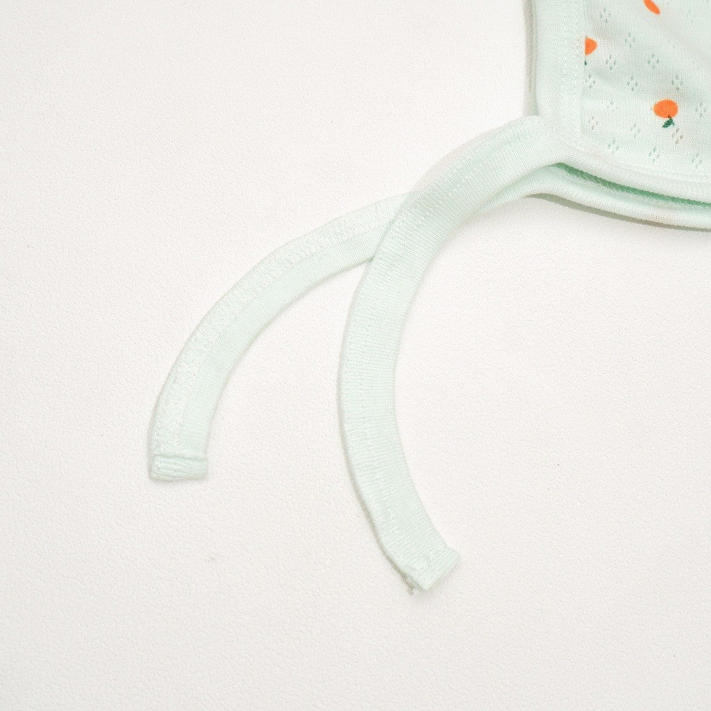 Nice Kids - Pointelle Baby Bonnet Hat (Topi Bonnet Bayi New Born Unisex All Size)