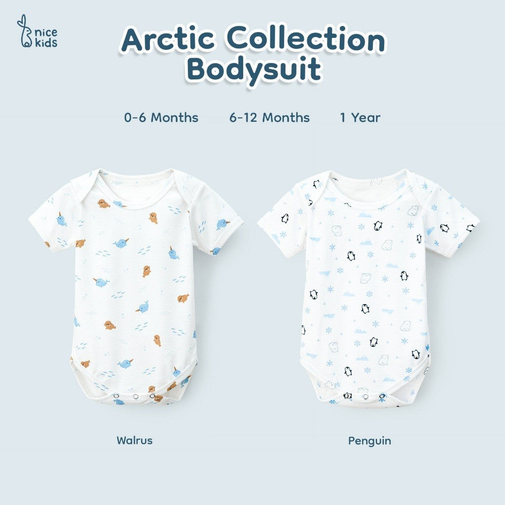 Nice Kids - ARCTIC COLLECTION Baby Bodysuit (Unisex Onesie 0-18 Bulan) Jumper Romper Baju Anak Bayi Newborn Pattern Motif