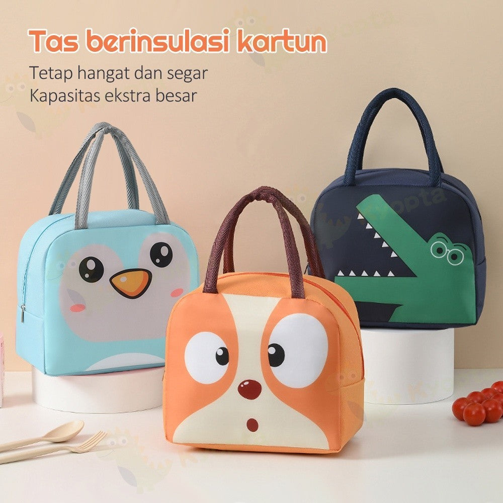 Kyopta Tas bekal makanan Lunch bag serbaguna Cooler makanan Tas lunch box karakter import