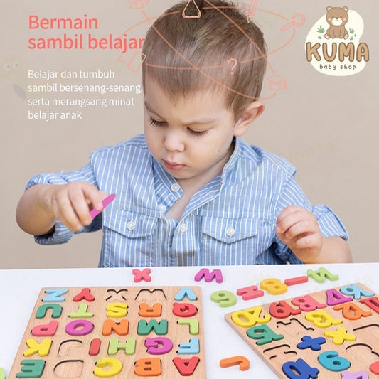 Kyopta  Mainan edukasi anak jigsaw puzzle wooden toys
