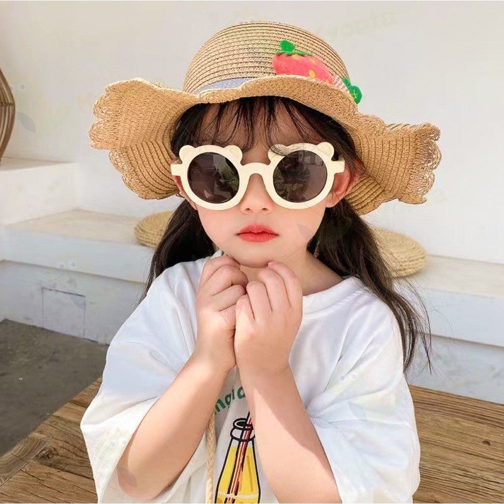 Kyopta Kacamata anak bentuk telinga beruang Kacamata hitam anak import kids sunglasses