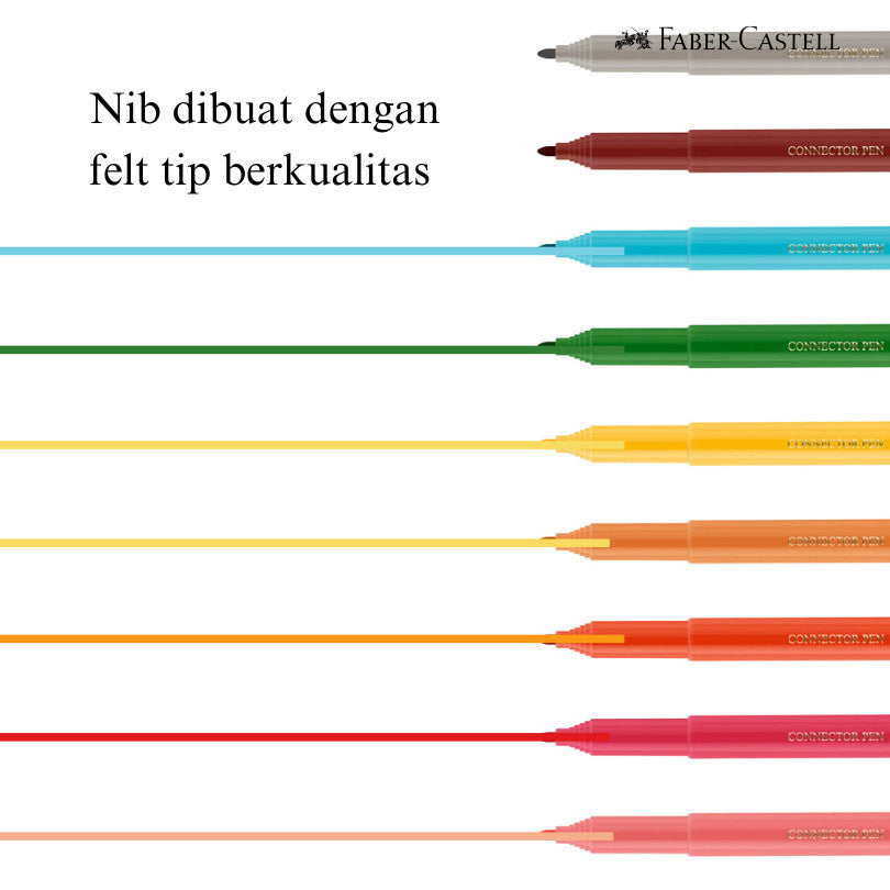 Faber-Castell Connector Pen 10 Faber Castell Spidol Anak Connect isi 10