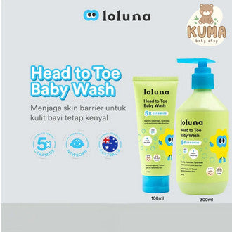 Loluna Head to Toe Baby Wash 100ml - 300ml | 5x Ceramide