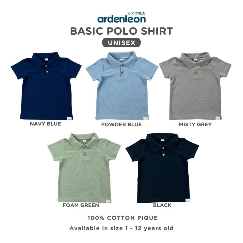 ARDENLEON Kaos Kemeja Polo Anak Basic Polo Shirt 1 - 5 Tahun