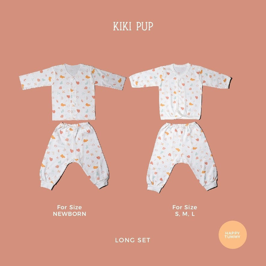 KIKI PUP Long Set (Abstract) - Piyama Bayi / Baju Bayi / Baju Anak