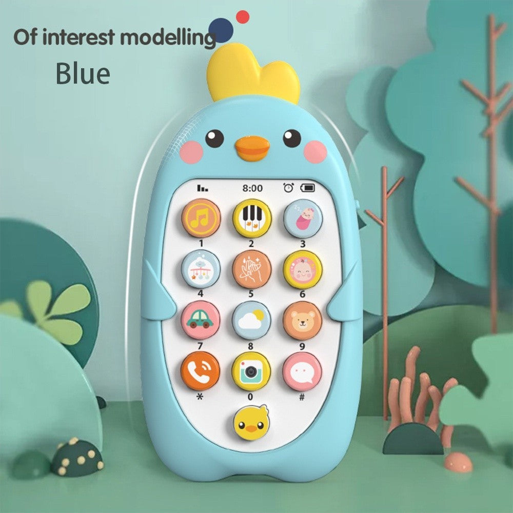 Kyopta Mainan bayi telepon dengan gigitan dan musik mainan edukasi anak