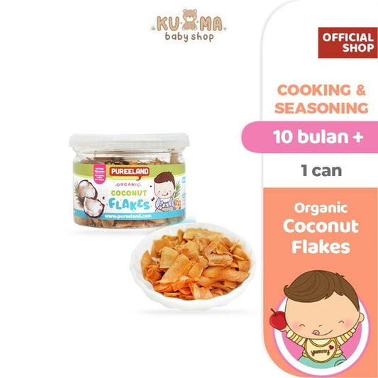 Pureeland Organic Coconut Flakes / Kelapa Slice MPASI / MPASI Bayi Organik / Bahan MPASI / Makanan Bayi