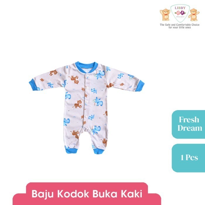 LIBBY Baju Kodok Panjang Buka Kaki Tanpa Topi Fresh Dreams (1 pcs) - Vintage Scene 2