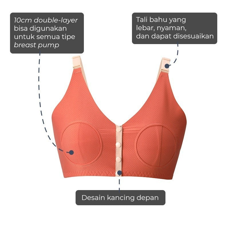 Bra Menyusui & Hamil | MOOIMOM Basic Front Buckle Hands Free Pumping Bra