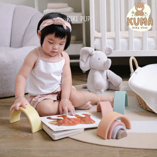 KIKI PUP - LUNA Tanktop Set - Setelan bayi polos/celana rumbai/singlet