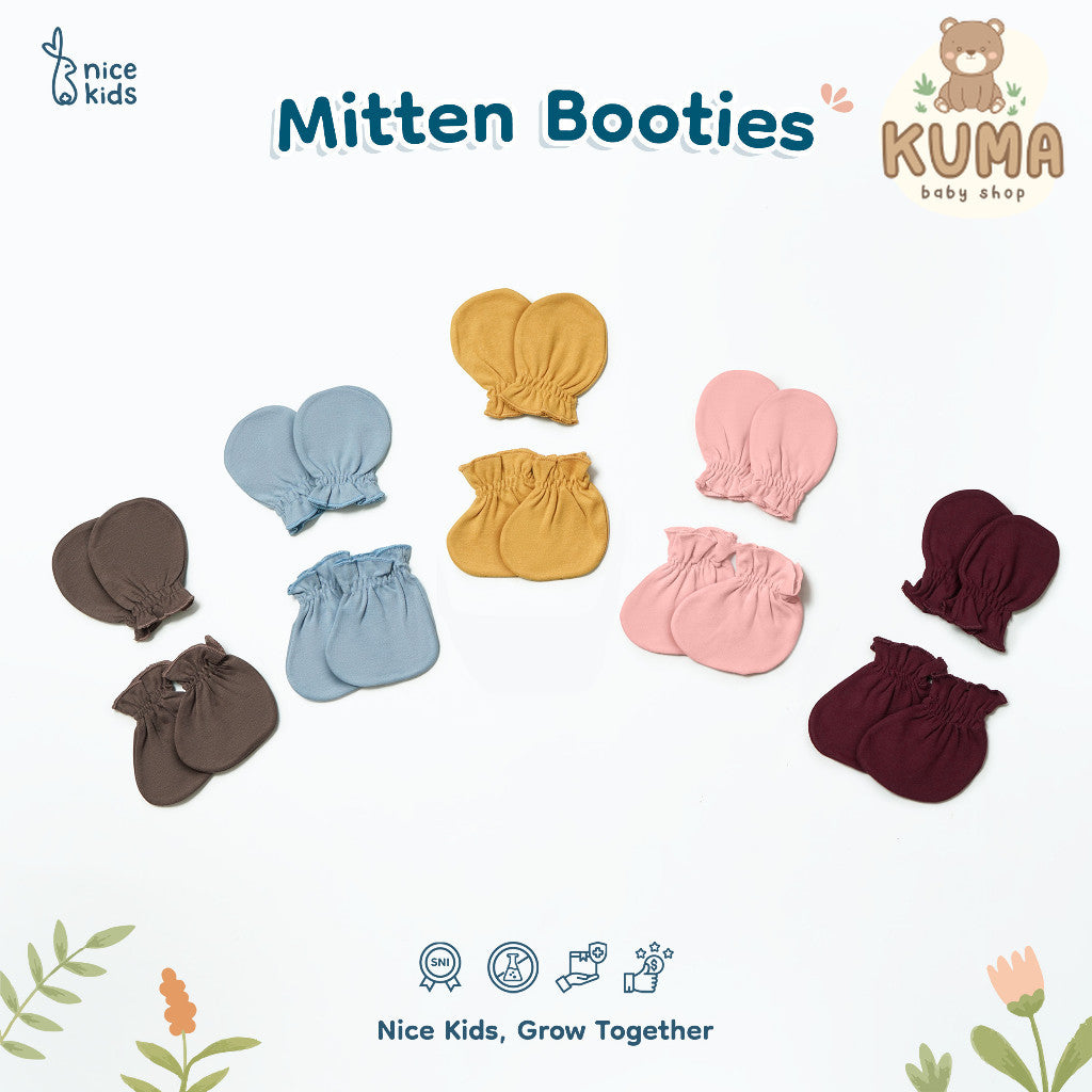 Nice Kids - Mitten Booties (Sarung Tangan & Kaos Kaki Bayi)