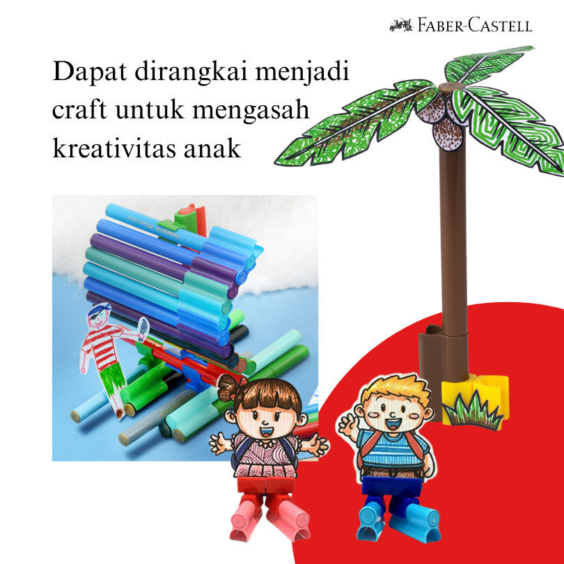 Faber-Castell Connector Pen 10 Faber Castell Spidol Anak Connect isi 10