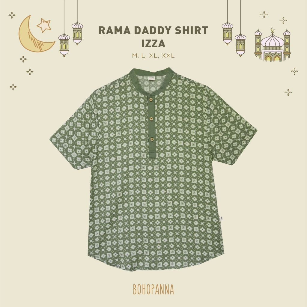 BOHOPANNA - RAYA COLLECTION - RAMA DADDY SHIRT - Baju Muslim Pria - Baju Muslim Laki-Laki - Baju Koko - Atasan Laki-Laki