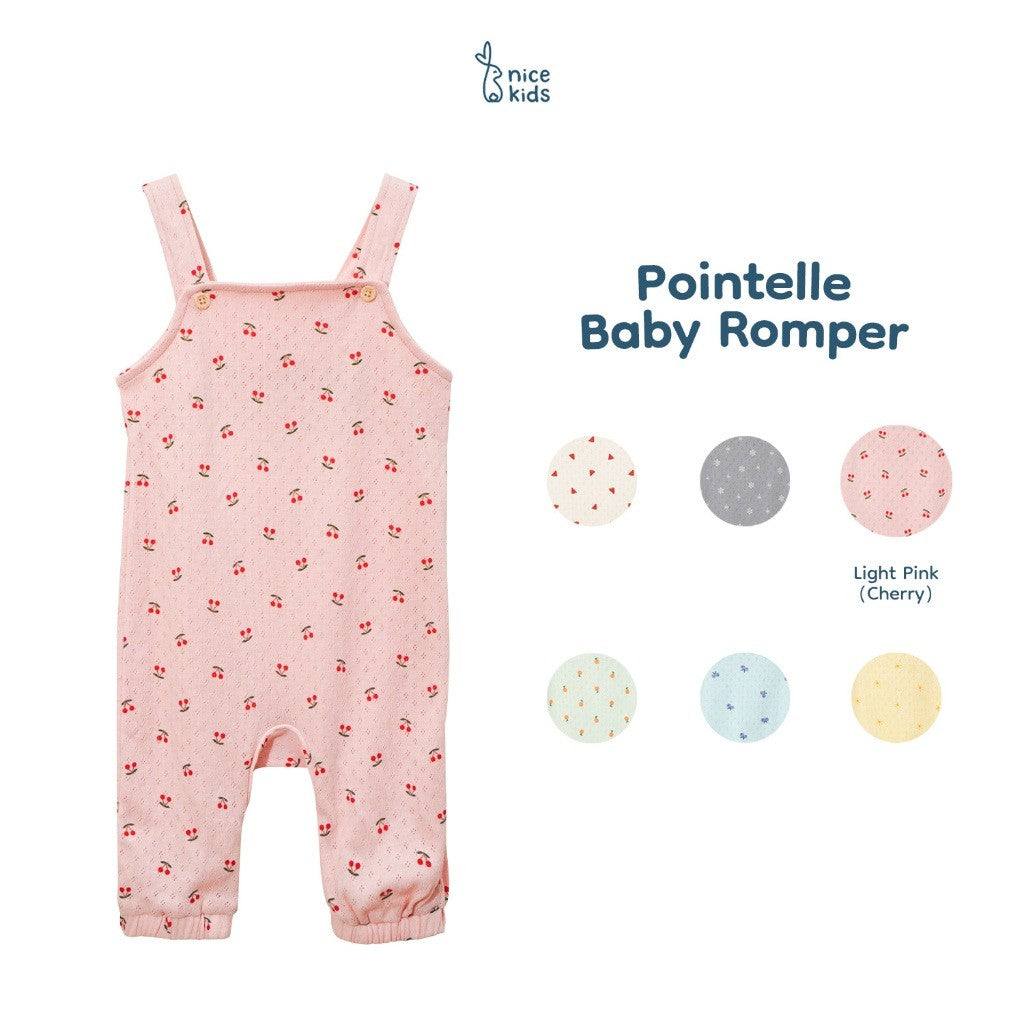 Nice Kids - Pointelle Baby Romper (Jumper Bayi New Born Unisex 0-12 Bulan)