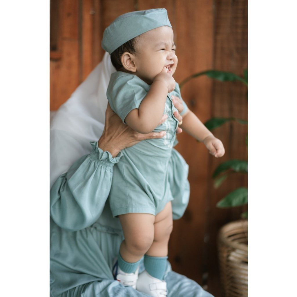 BOHOPANNA - RAYA COLLECTION - HARUN BABY SET - Baju Lebaran Bayi Laki-Laki - Baju Muslim Bayi Laki-Laki - Setelan Muslim