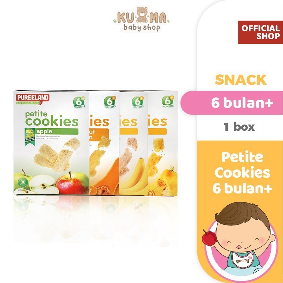 Pureeland Baby Cookies 6 Bulan / MPASI Bayi Organik / Makanan Bayi / Snack Bayi / Biskuit Bayi