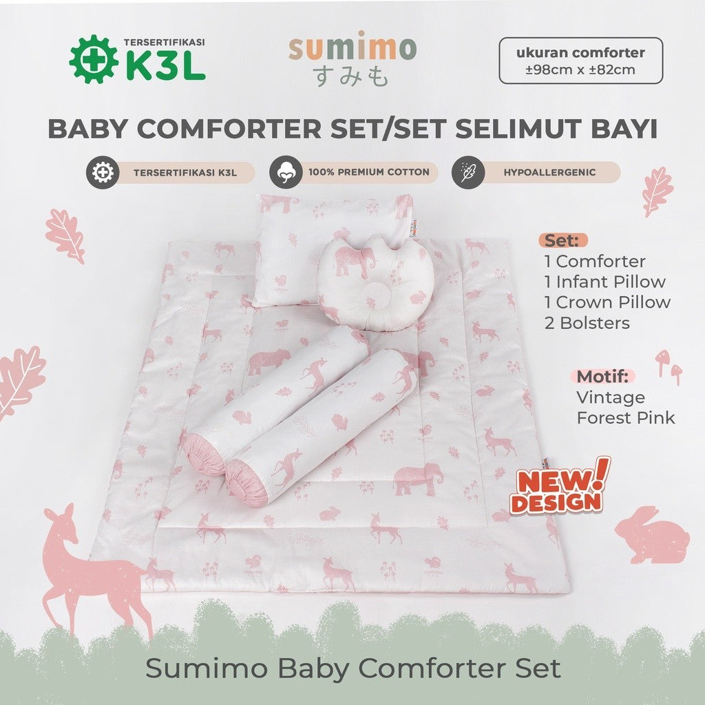 Sumimo Baby Comforter Set Paket Selimut Bantal Guling Bayi