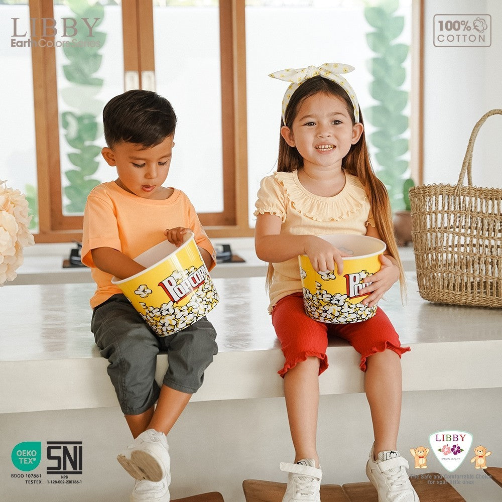 LIBBY Celana Panjang Anak Cowo Chinnos Celana Panjang Katun Polos Anak, Bayi & Anak Laki-laki Celana Chinos Panjang Boy Usia 9 Bulan - 4 Tahun Earth (1PCS)