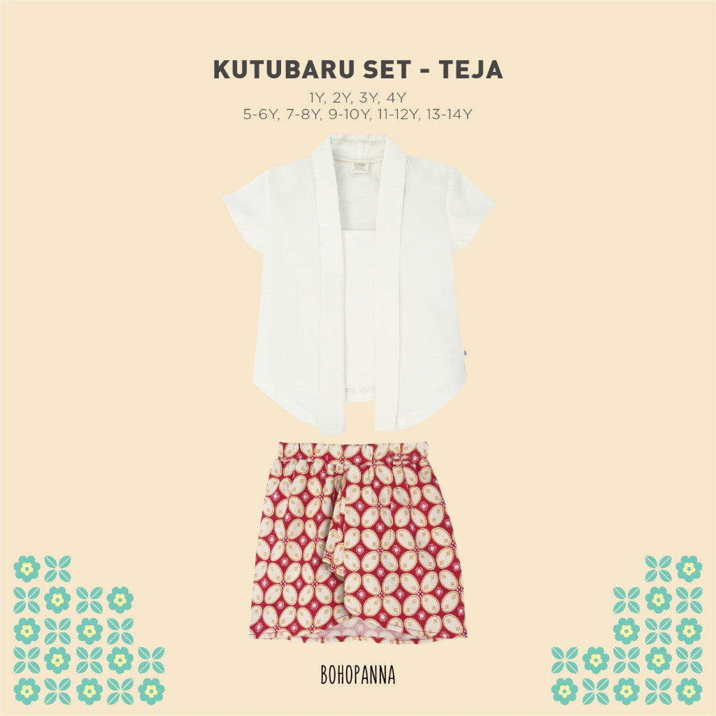 BOHOPANNA - KUTUBARU SET - KUTU BARU - BATIK - Setelan Batik Anak Perempuan