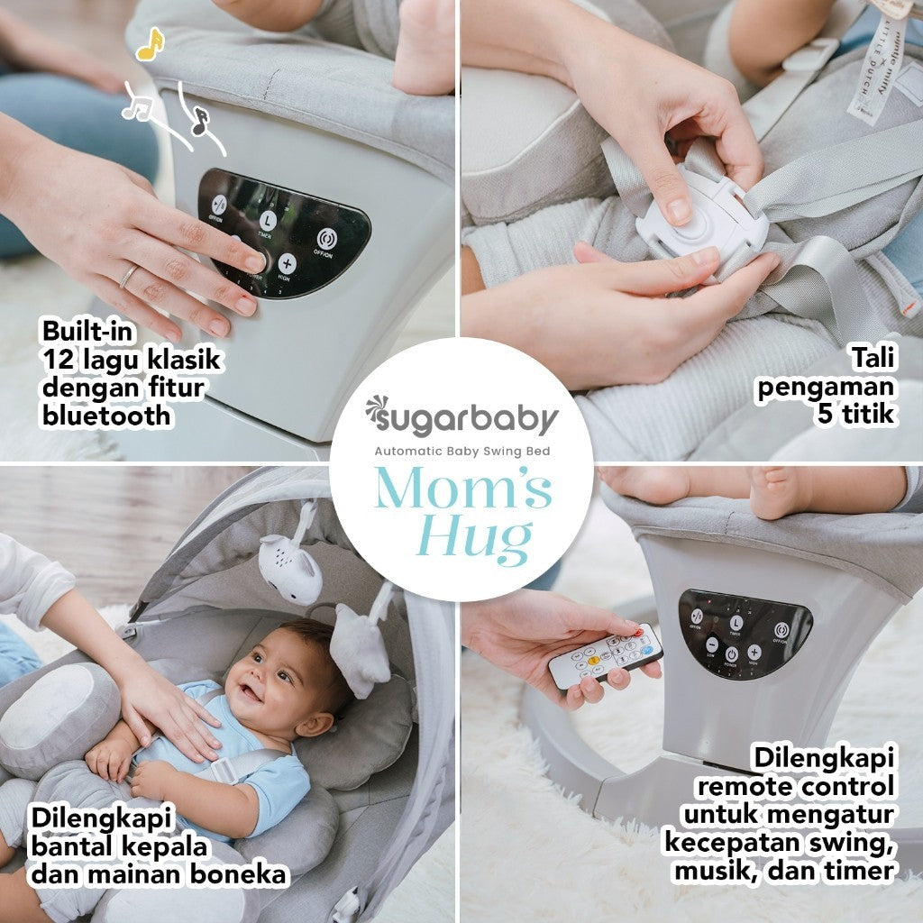 Sugar Baby Moms Hug Automatic Baby Swing Bed/ Ayunan Bayi/ Bouncer Bayi