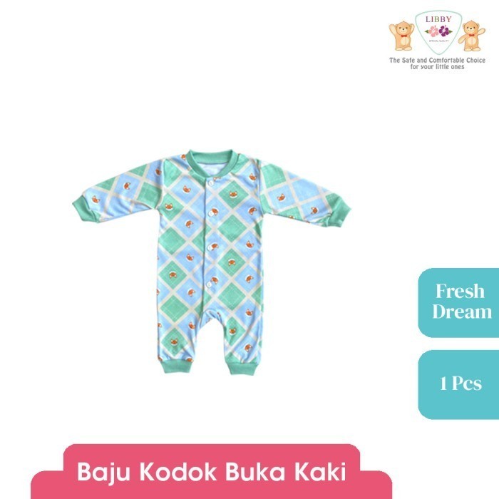 LIBBY Baju Kodok Panjang Buka Kaki Tanpa Topi Fresh Dreams (1 pcs) - Vintage Scene 2