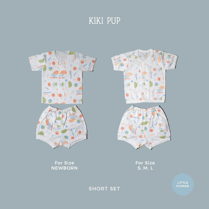KIKI PUP - Short Set (Abstract) - Piyama Bayi / Baju Bayi / Baju Anak