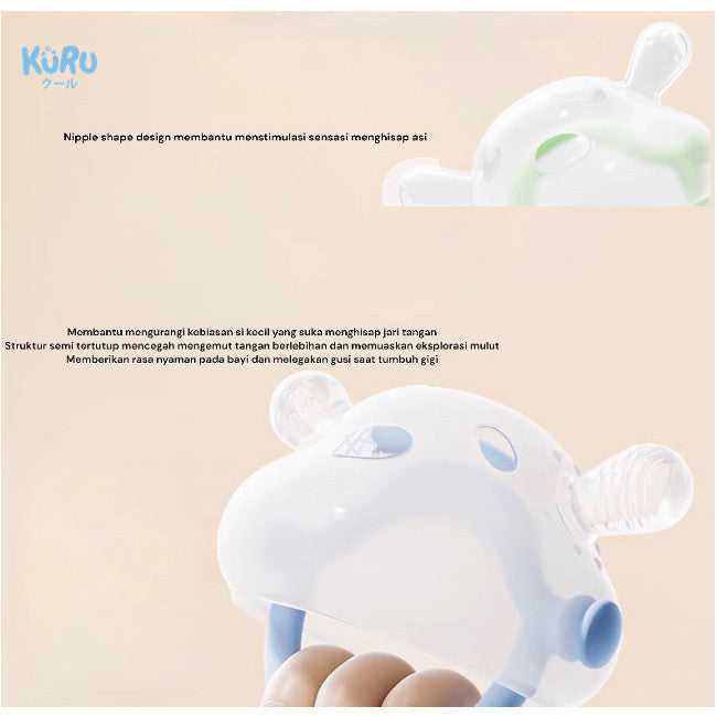 Kuru ST1 Baby Liquid Silicone Hand Teether - Gelang Gigitan Bayi