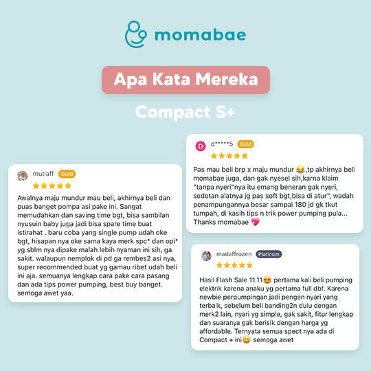 MOMABAE – COMPACT S+ – 2 IN 1 Handsfree Breast Pump / Pompa ASI Elektrik / Breast Pump Electric / Pumping ASI Elektrik Portable