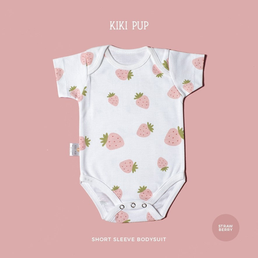KIKI PUP - Short Sleeve Bodysuit  (Tropical Fruits)  - Jumper/Onesies/Baju terusan bayi polos